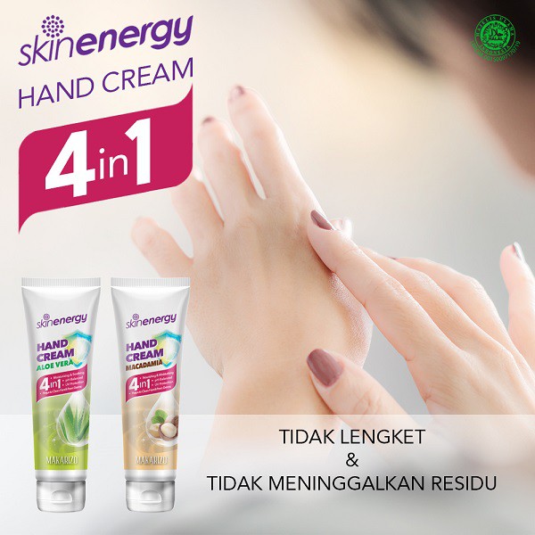 Makarizo Skin Energy Hand Cream dengan Collagen & Aloe Vera (50 mL) / Krim Tangan / Hand Lotion-2