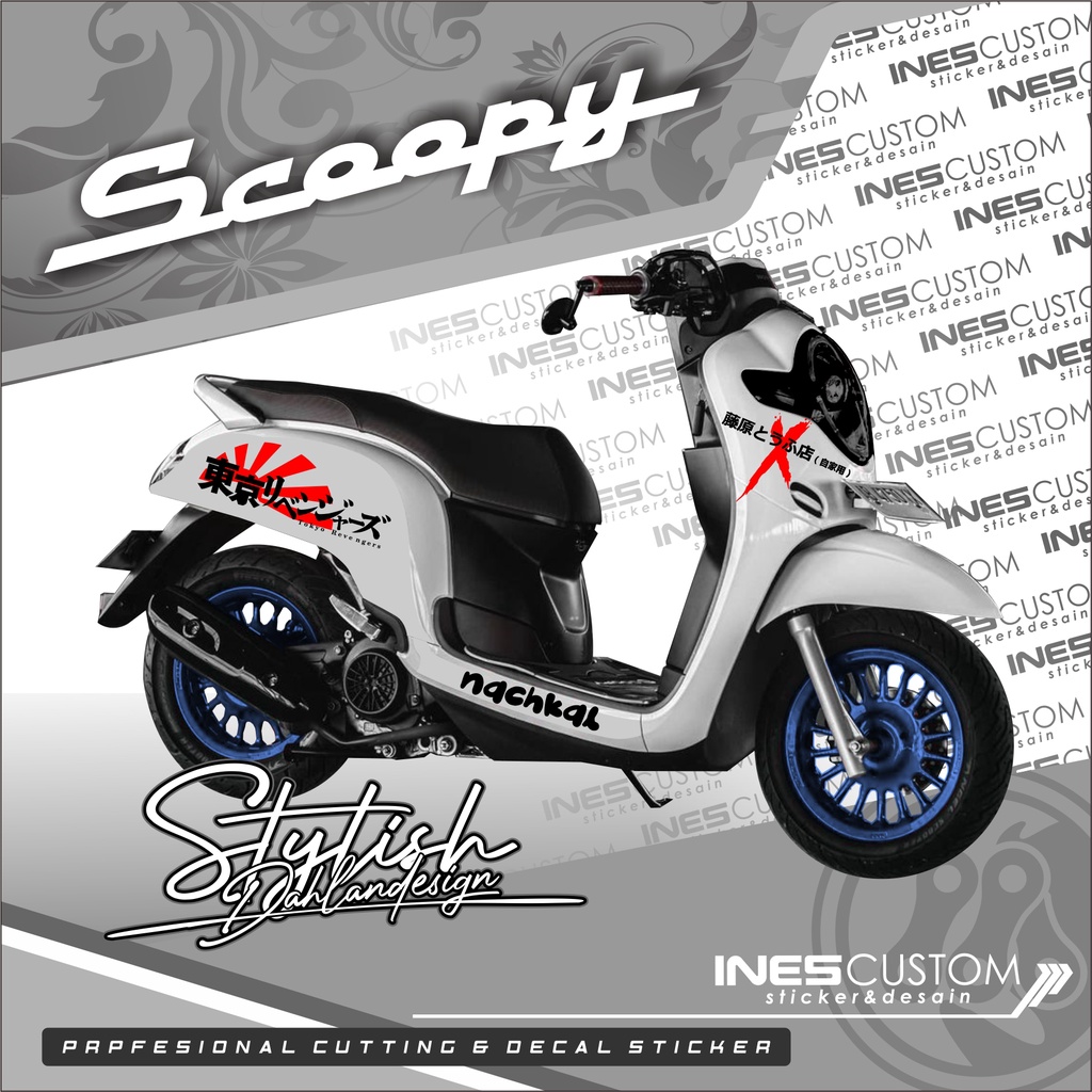 STICKER SCOOPY Stiker scoopy jepang kanji viral