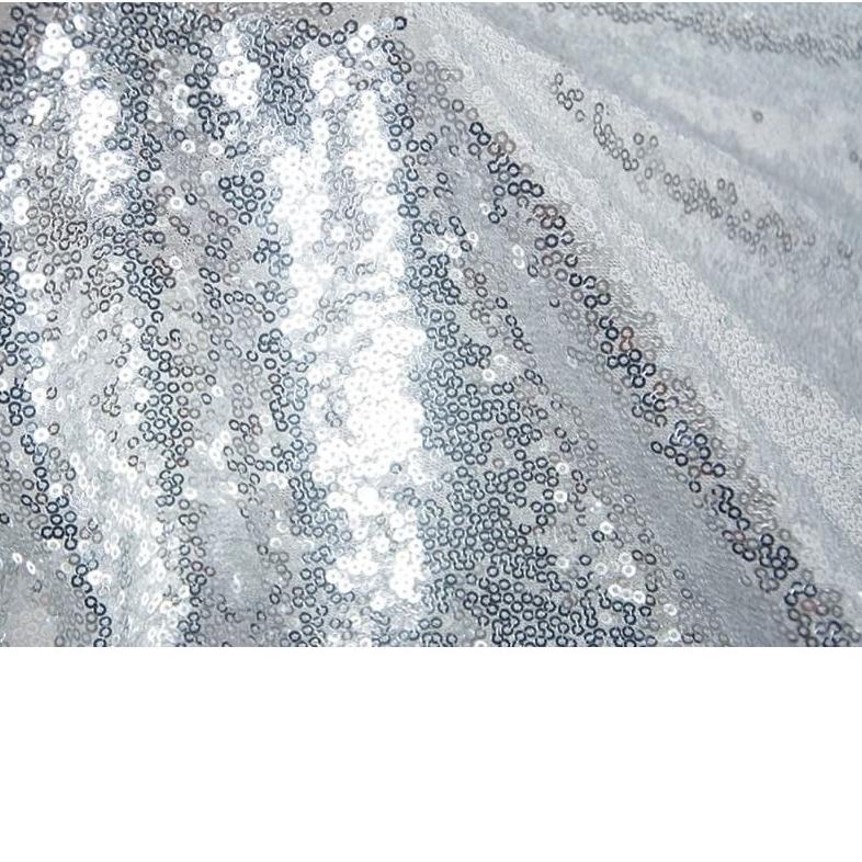 ♣ Kain sequin silver tile putih / kain seribu payet / background foto video ala selebgram ✹