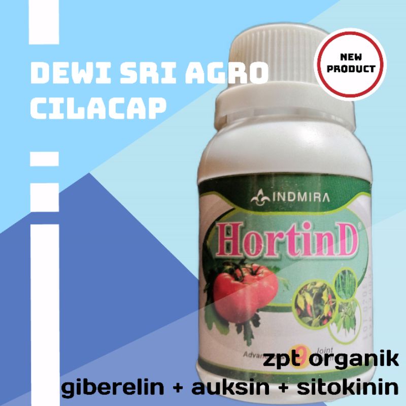 ZPT Organik HortinD mengandung giberelin auksin dan sitokinin kemasan 100 ml