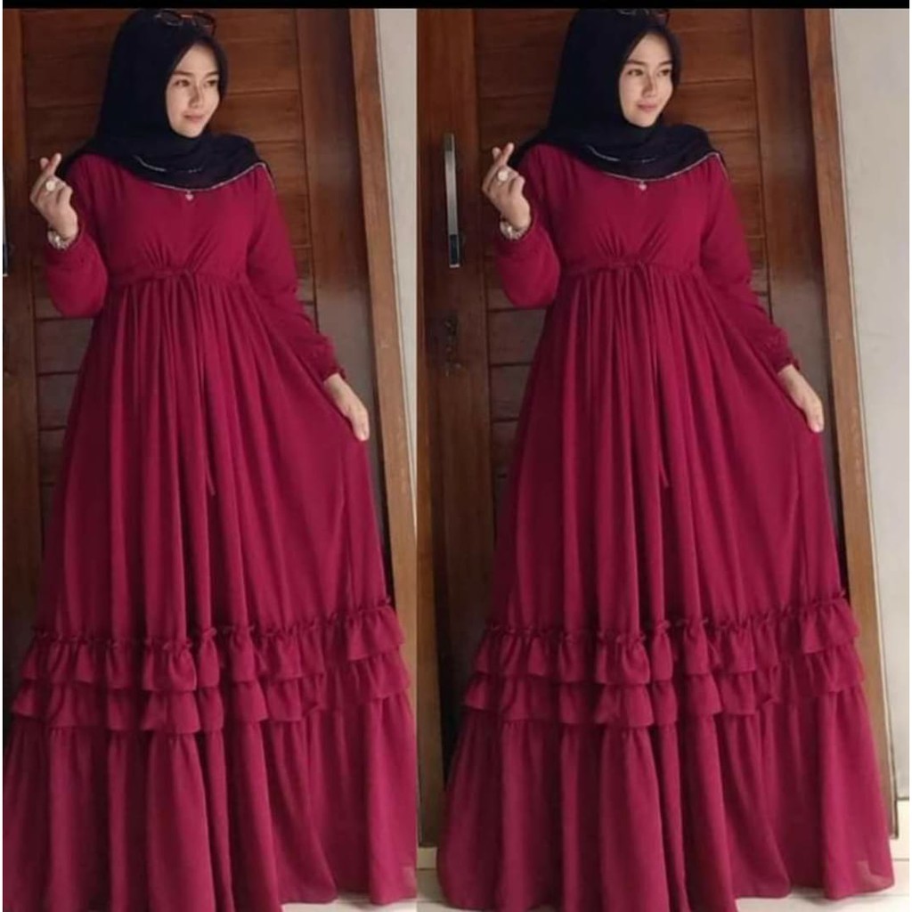 pakaian wanita nura dress . terbaru bahan seruti . ukuran l dan xl . murah cantik. simple elegan L1M1 kondangan gamis murah bayar ditempat dewasa ootd fashion muslim muslim terbaru cod gamis wanita termurah trandy casual kekinian best seller gamis dew