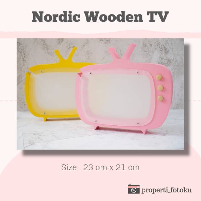 Nordic wooden tv / pajangan kamar anak / mainan anak
