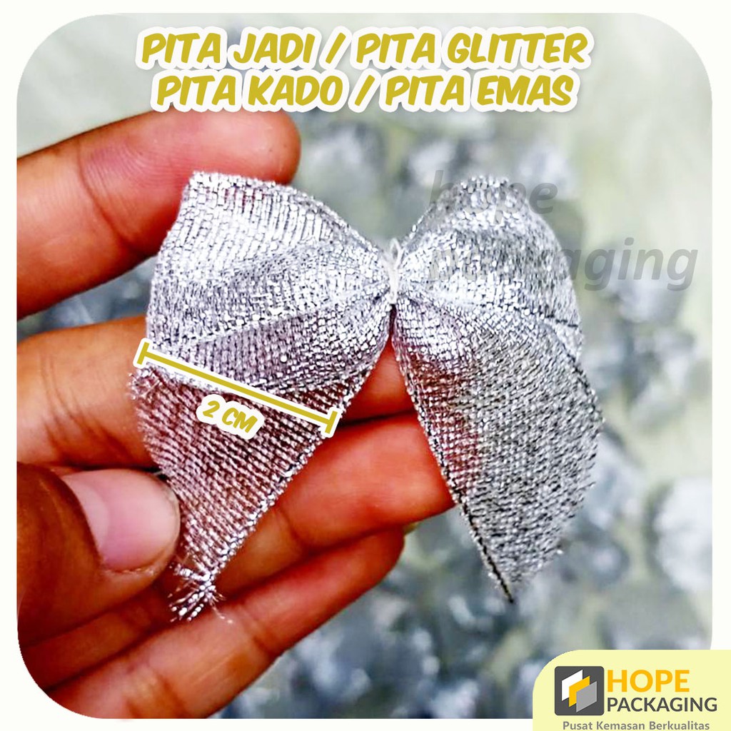 [20 Pcs] Pita Kado Souvenir Pita Hampers Pita Glitter Pita Emas Pita Jadi Tempel Murah