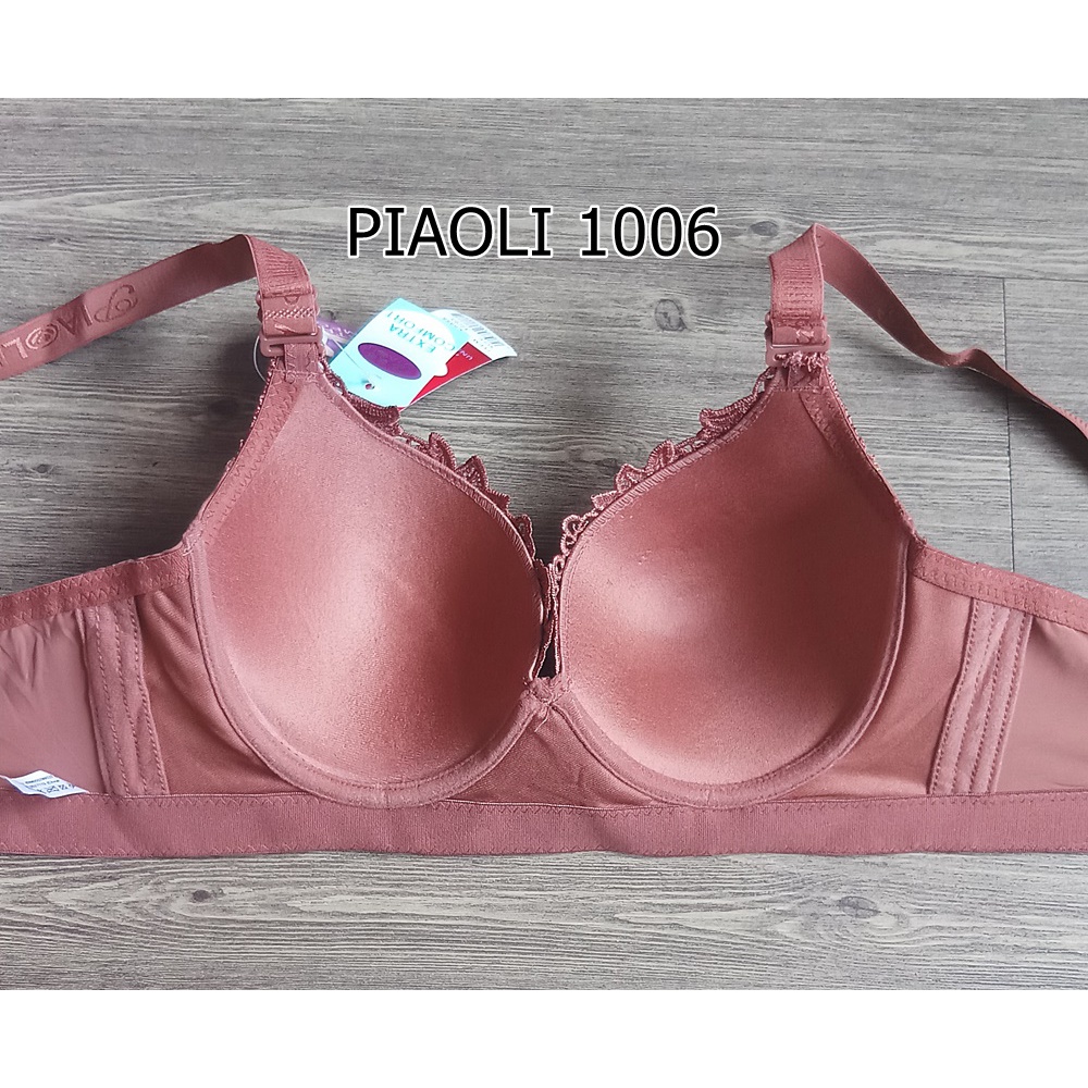 Bra Piaoli 1006 uk 36 - 46 / BH Busa / BH Tanpa Kawat kancing 3 Cup B