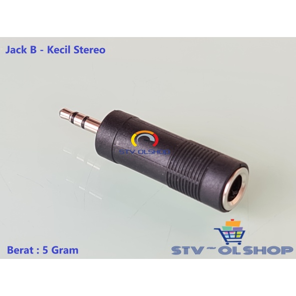 Jek Converter Akay Stereo to Mini Stereo/Female 6,5 To Male 3,5 Stereo