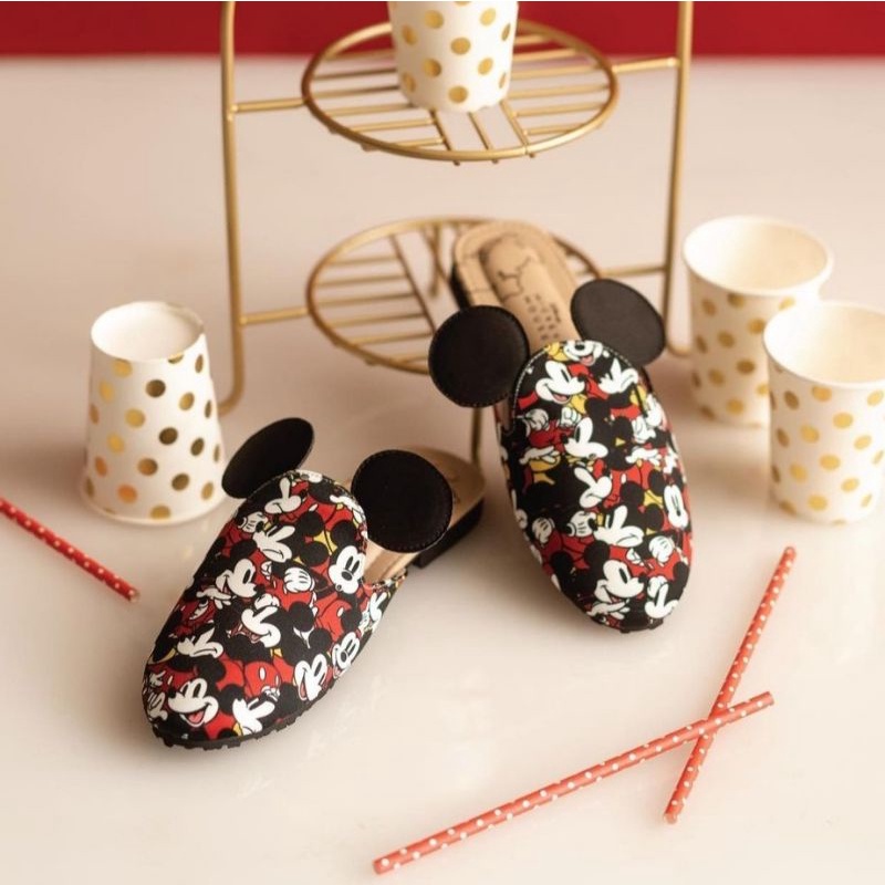 (Harga Ittaherl) Ittaherl Disney Oh Boy Mules Rouge Size 35