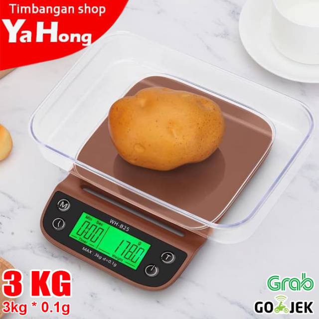 Timbangan Kopi Digital Coffee Scale Timer WH-B25 3kg 0.1g