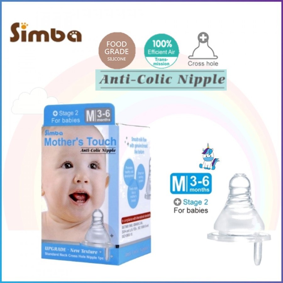 Simba Mother Touch Anti Colic STANDARD Neck Nipple / Nipple Dot