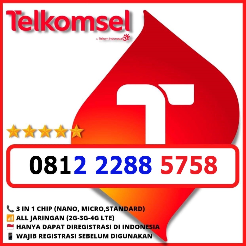 NOMOR CANTIK TELKOMSEL simPATI 5758