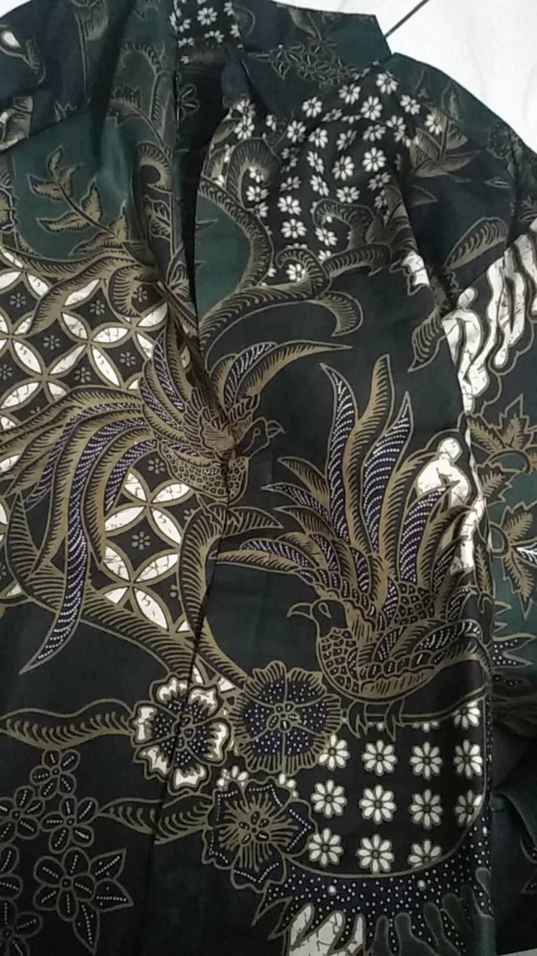 Setya Luhur Hijau Kemeja Batik Pria Lengan Panjang Full Furing Katun Halus Primisima