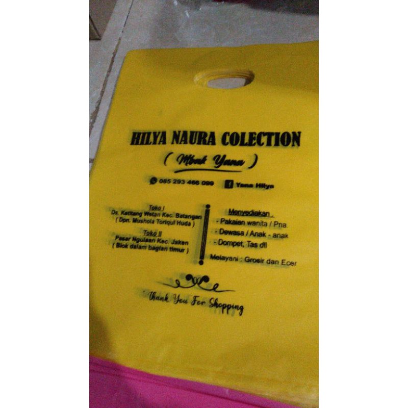 

sablon plastik plong ukuran 15x22