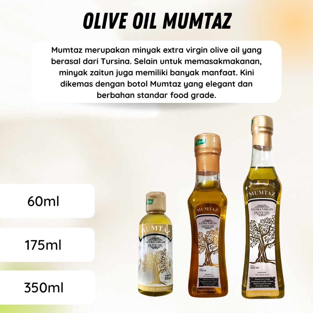 

Minyak Zaitun Mumtaz Extra Virgin Olive Oil