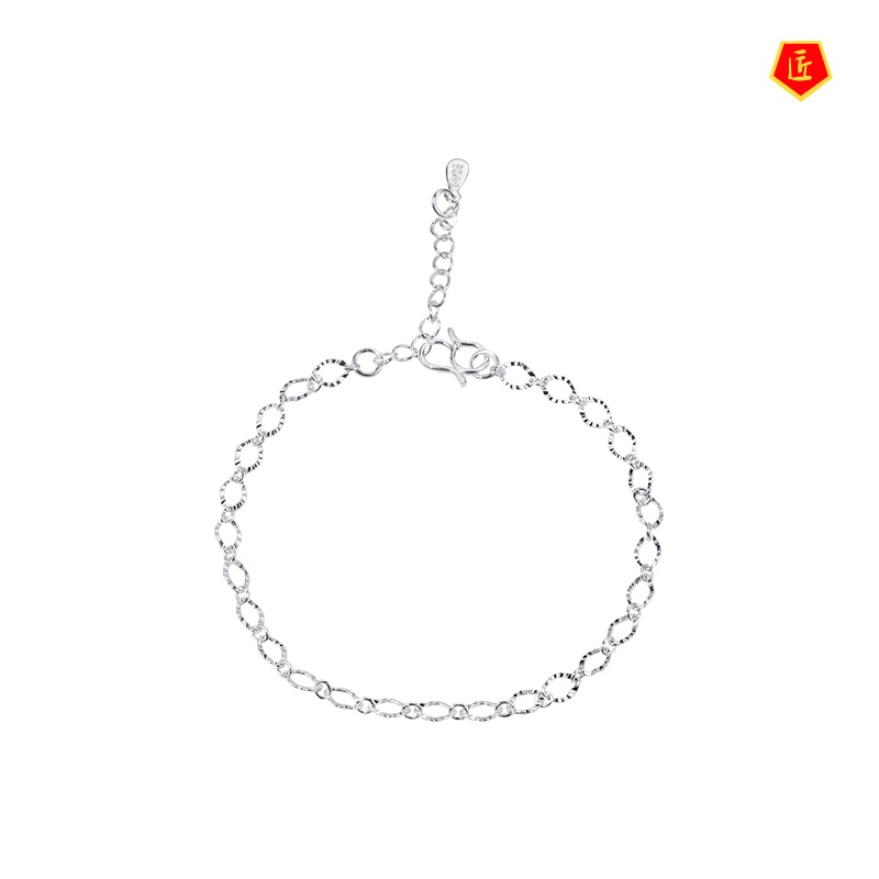 [Ready Stock]New Silver Bracelet Elegant Women's Korean-Style Fashion