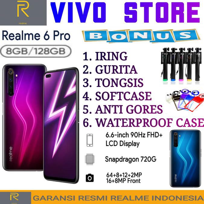 Generikshop - Realme 6 Pro Ram 8/128 Gb Garansi Resmi Realme Indonesia - Lightning Blue Murah &amp;