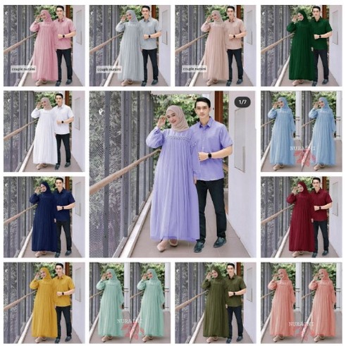 BAJU GAMIS NURAINI KRANCANG Couple nuraini Couple Nurarisa GAMIS ORGANZA TILE GAMIS KONDANGAN BRUKAT