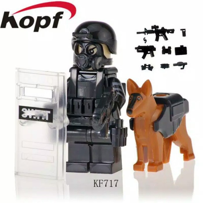 READY Lego Swat V2 Plus Dog Polisi Tentara Militer Policy Army Bootleg BERKUALITAS