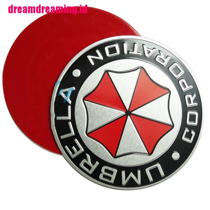 Stiker Dinding Decal Desain Umbrella Corporation Resident Evil 3d Bahan Aluminum Alloy