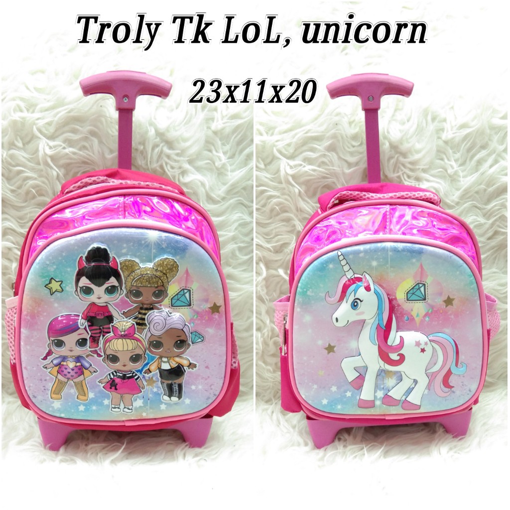  Tas  Troli Dorong Ransel Anak Sekolah TK LOL  Surprise 