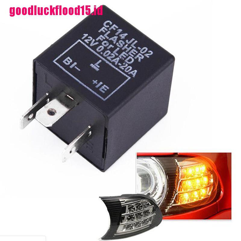 {LUCKID}3-Pin CF14 JL-02 EP35 Car LED Flasher Relay Fix Turn Signal Hyper Flash 12V