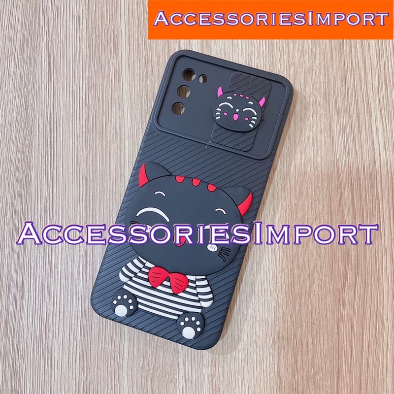 CASE VIVO Y01/ Y15S/ Y33T/ Y33S/ Y21A/ Y21T/ Y21S/ Y21/ Y53S/ Y51A/ Y51 2020 / SOFT CASE MACARON KARAKTER + SLIDE CAMERA MOTIF DORAEMON MIMICAT MINNIEMOUSE KEROPI HELLOKITTY