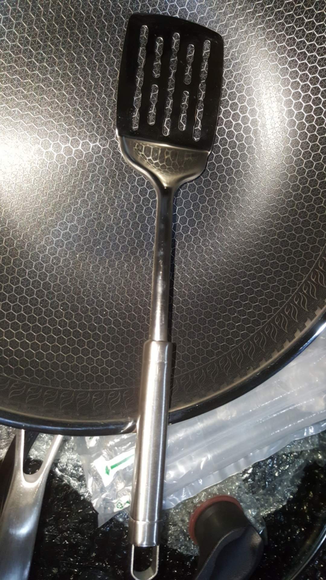 Premium Wajan Penggorengan Kuali Wok Pan Stainless 304 Anti Gores Anti Lengket Menjaga Kesehatan