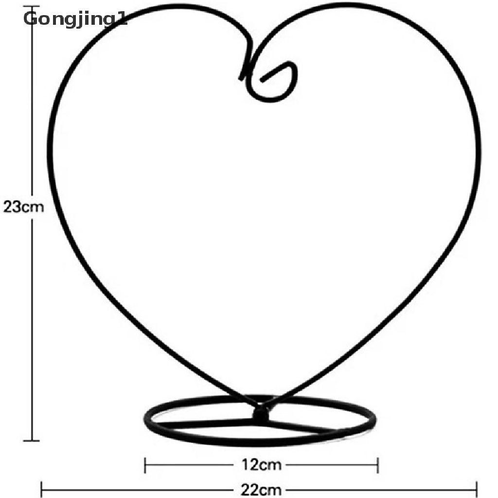 Gongjing1 Vas Bunga / Tanaman Gantung Bentuk Hati / Bulan Sabit Bahan Besi