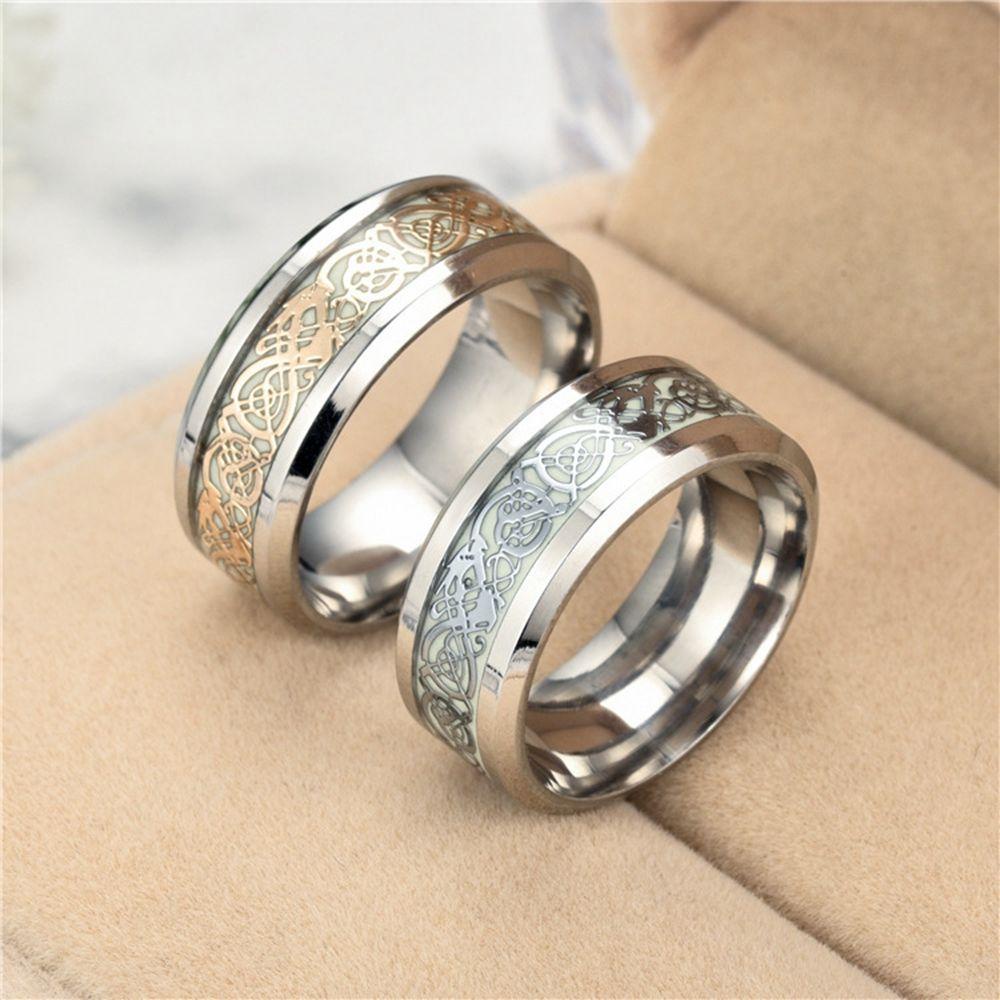Needway Pola Naga Cincin Punk Fashion Perhiasan Perak Aksesoris Jari Cincin Neon Hadiah Hari Valentine Pria Rings