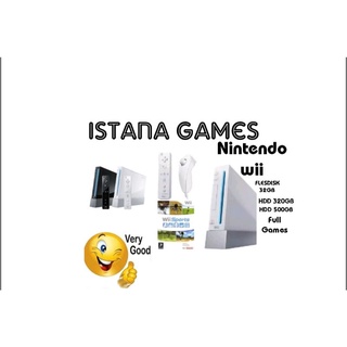Nintendo Wii+ Remot Nunchuk+ Fledisk 32/Hdd 250GB/Hdd 500gb Full Games