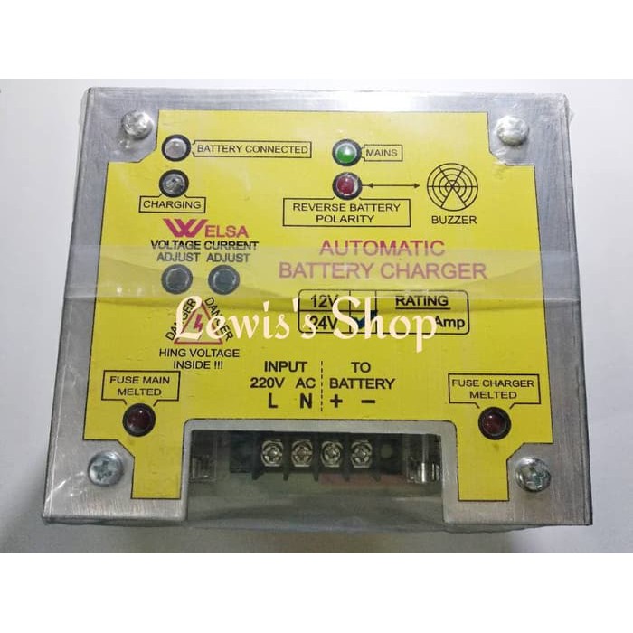 Automatic Battery Charger Genset 24 Volt 1PH 5A Autocharge Baterai