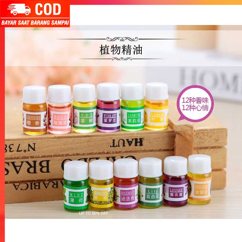 (100% BARANG ORI) Taffware HUMI Aroma Essential Oil Aromatherapy 12 in 1 3ml - D23860