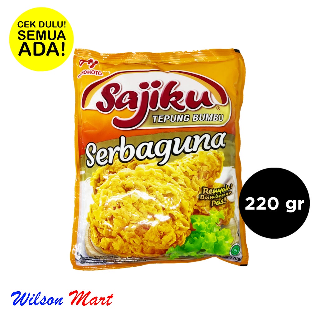 

SAJIKU TEPUNG BUMBU SERBAGUNA 220 GRAM