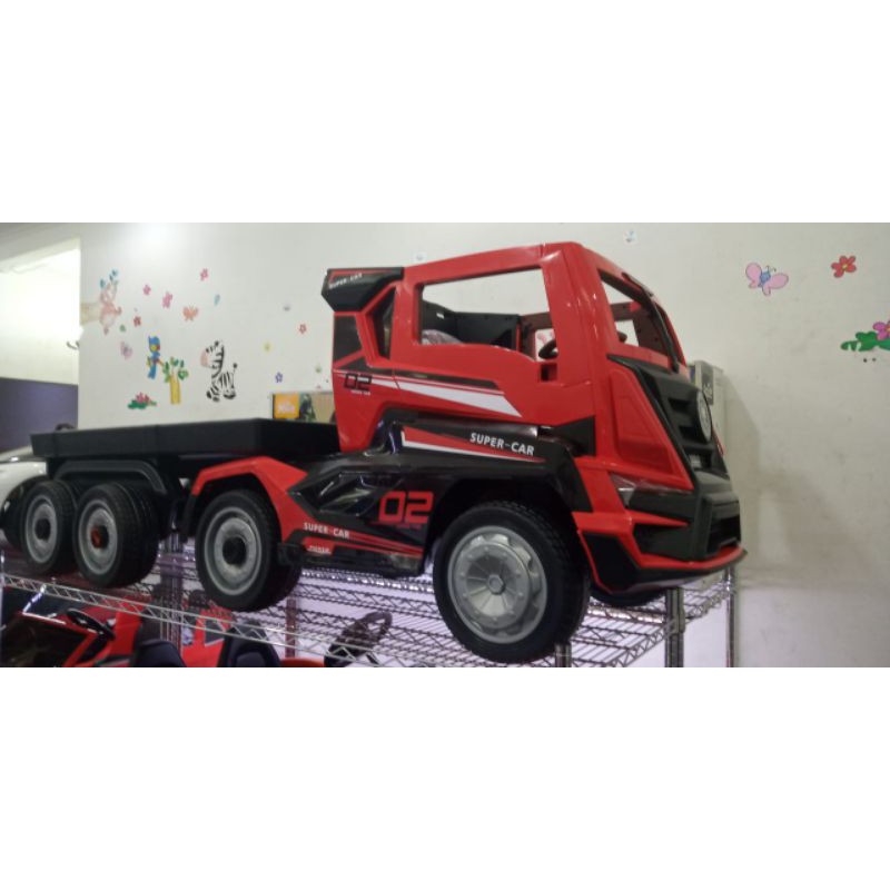 MOBIL TRUCK TRAILER STYLE 12VOLT JOK KULIT BAN KARET