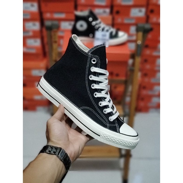 (BISA COD) SEPATU CONVERSE 70S HIGH BLACKWHITE PREMIUM QUALITY
