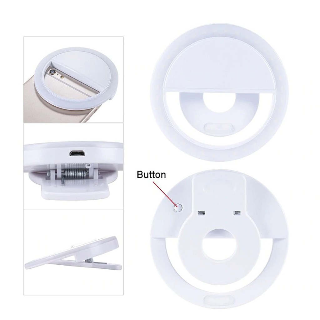 GoodCase - LAMPU FOTO MINI RING LIGHT SELFIE 36 LED RECHARGE USB