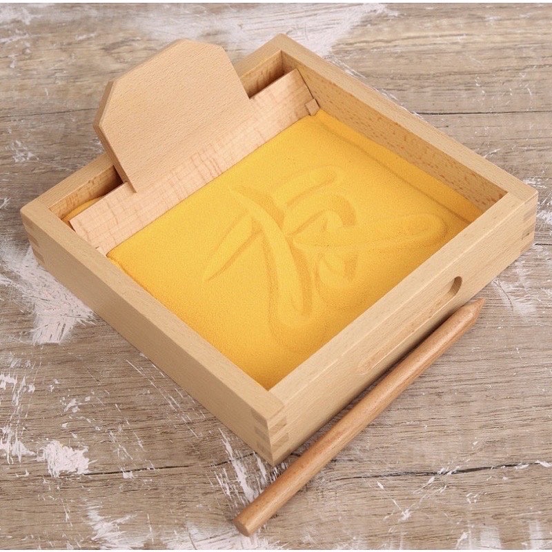 montessori sand tracing letter tray sand tray