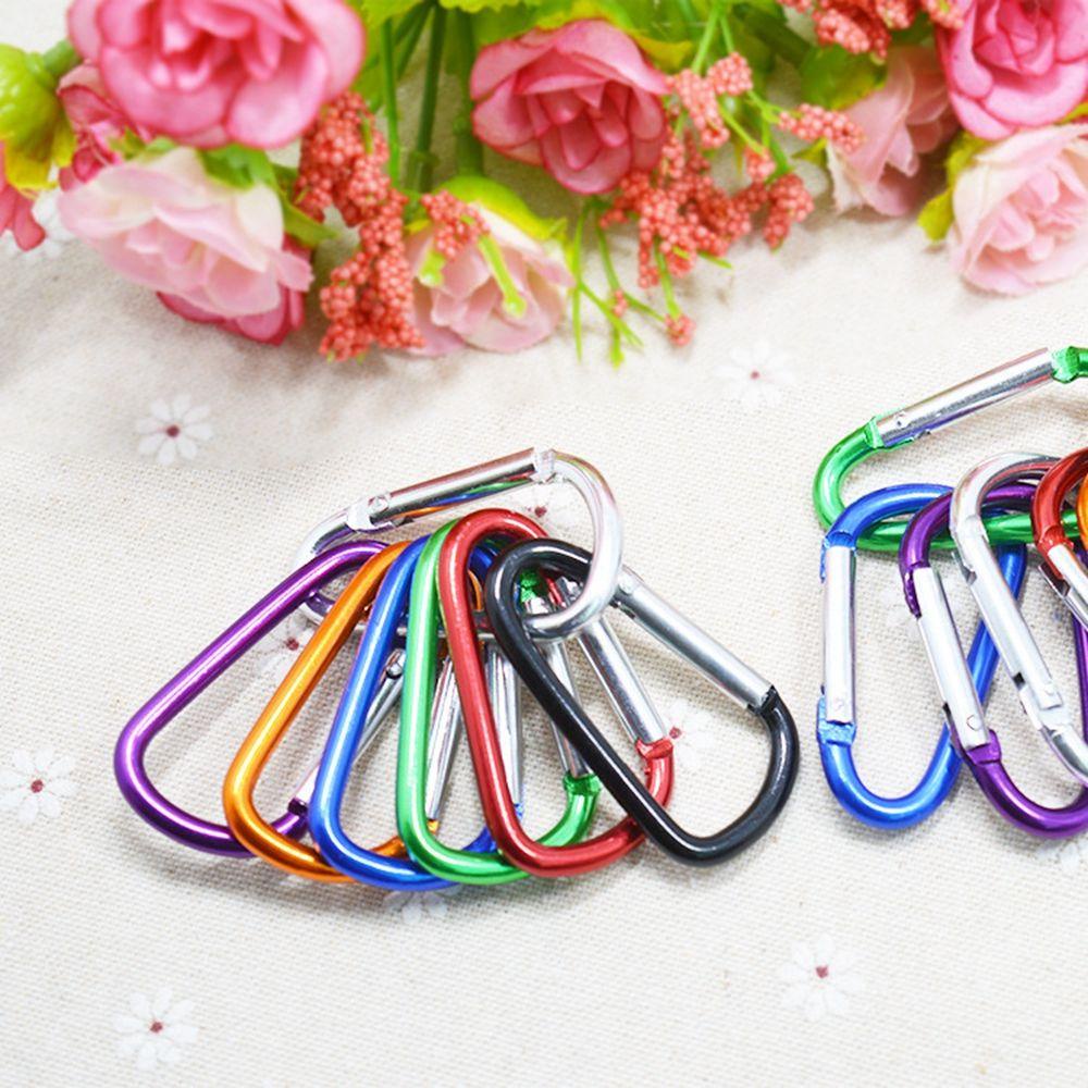 Wonder5/10pcs Tombol Panjat Acak Pengaman Baru Multicolor Aluminium Alloy Carabiner