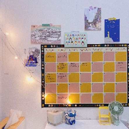 

schedule board A2 papan jadwal estetik unik by Kalandara