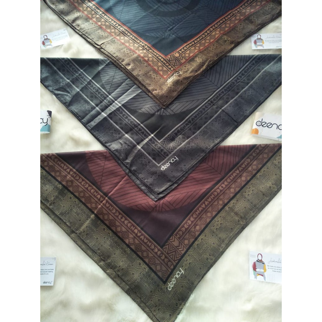 kerudung segi 4 Scarf voal pemium deenay ori motif