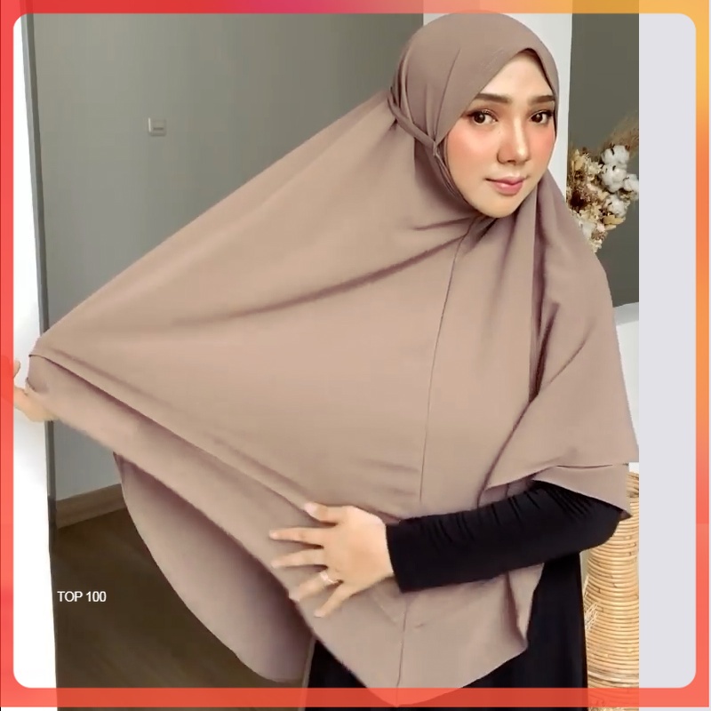 JILBAB INSTAN CANTIK HIJAB KHIMAR SYARI JUMBO BERGO TALI CERUTY BABYDOLL 2 LAYER PREMIUM TERBARU