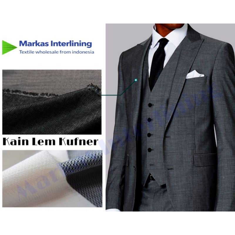 Kain Lem Kufner Untuk Lapisan Jas Dan Pengeras Blazzer Harga Per Meter