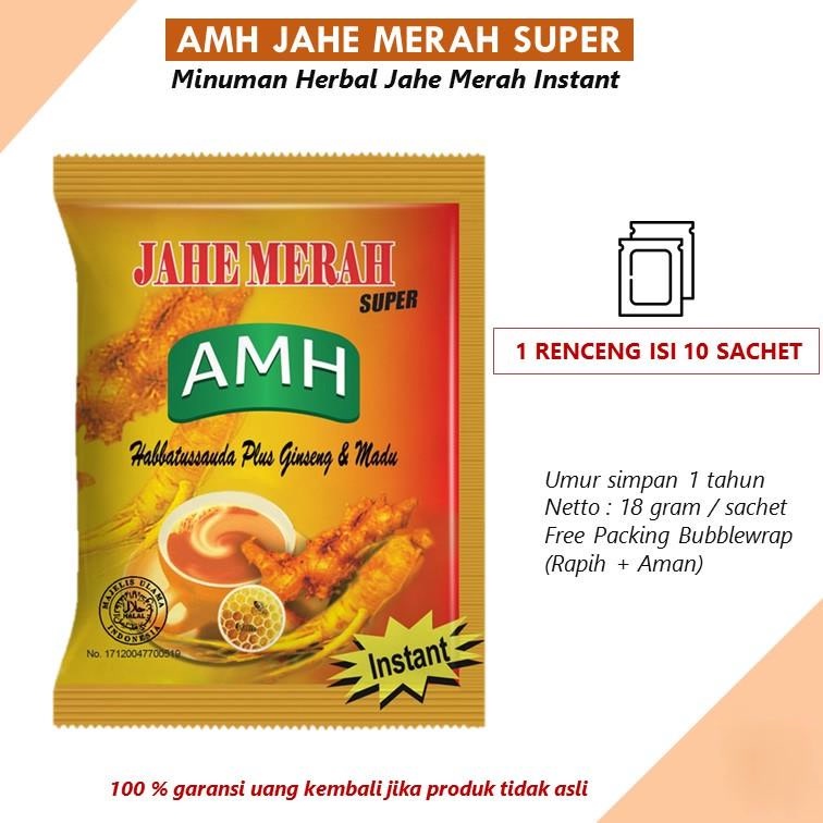 

AMH Jahe Merah Super Habbatussauda Original Renceng isi 10 Sachet