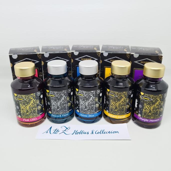 

Diamine Shimmering 50ml Ink Bottles Refill Shimmertastic Fountain Pen - Purple Pazzazz