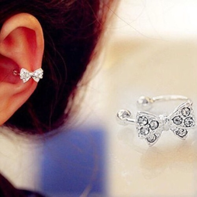 Anting Import Jepit Cuff Pita Berlian