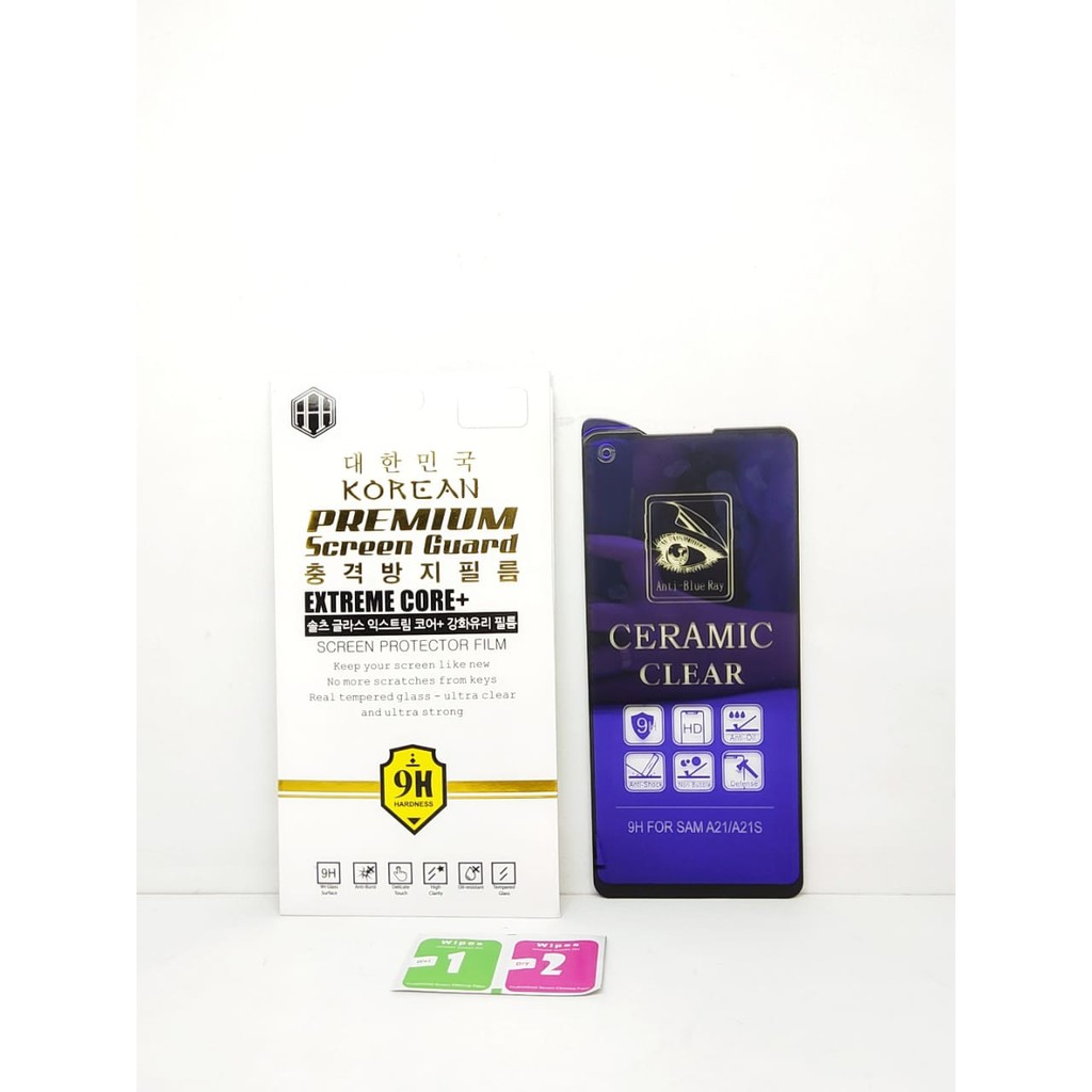 Ceramic CLEAR ANTI BLUE Samsung A21 A215U 6.5 inch Screen Protector Full Layar No Sidik Jari Anti Br