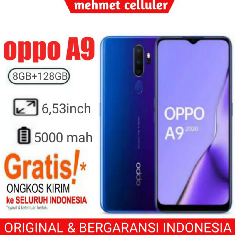 HP OPPO A9 2020 RAM 8/128GB ORIGINAL GARANSI RESMI