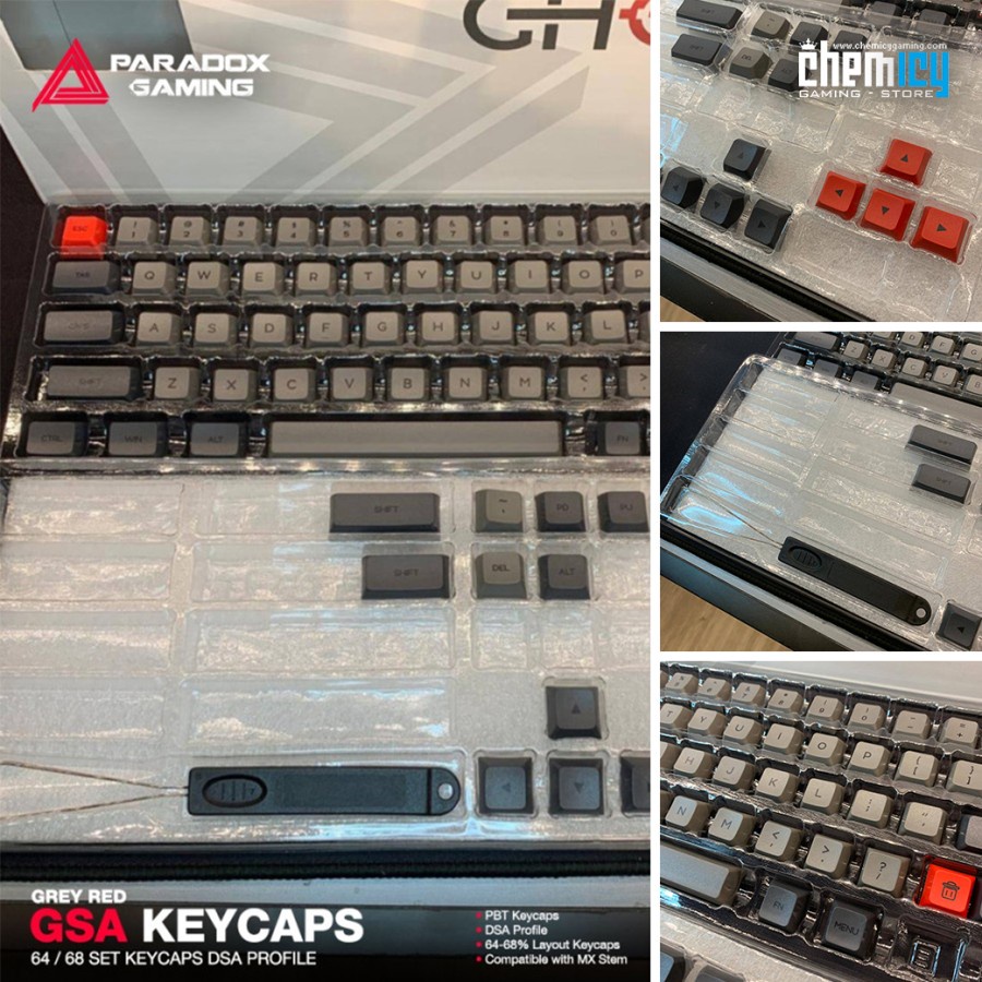 Paradox Gaming GSA 64 / 68 Set Keycaps Keyboard DSA Profile