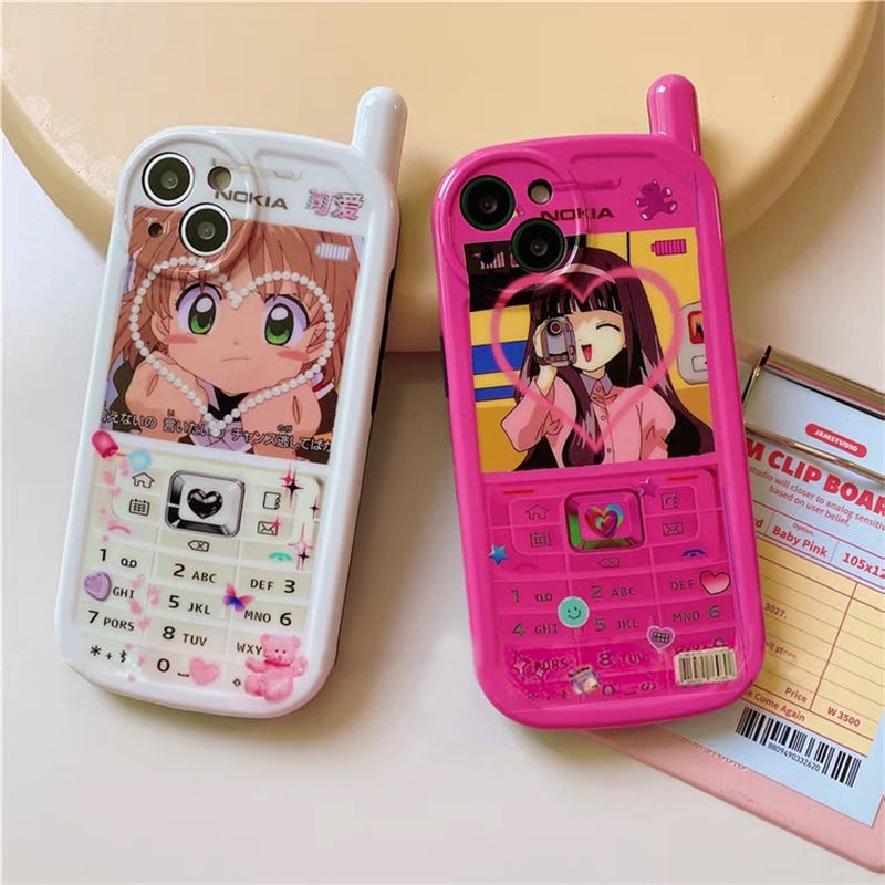 Soft Case Silikon Desain Gadis Lucu Untuk iPhone 12 13 11 Pro Max X Xs Max Xr