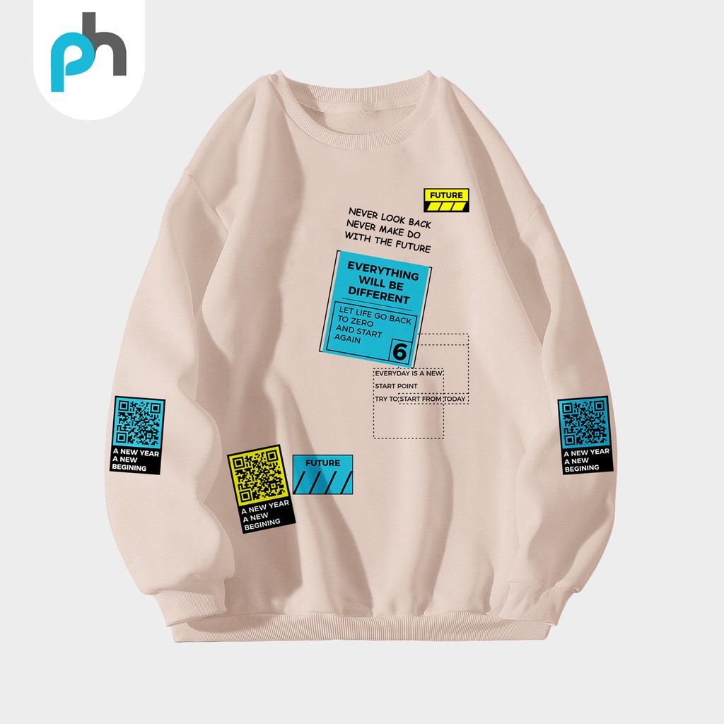 PABRIKHOODIE - BASIC SWEATER NEVER LOOK BACK M-XXL (SABLON) {PRIA &amp; WANITA}