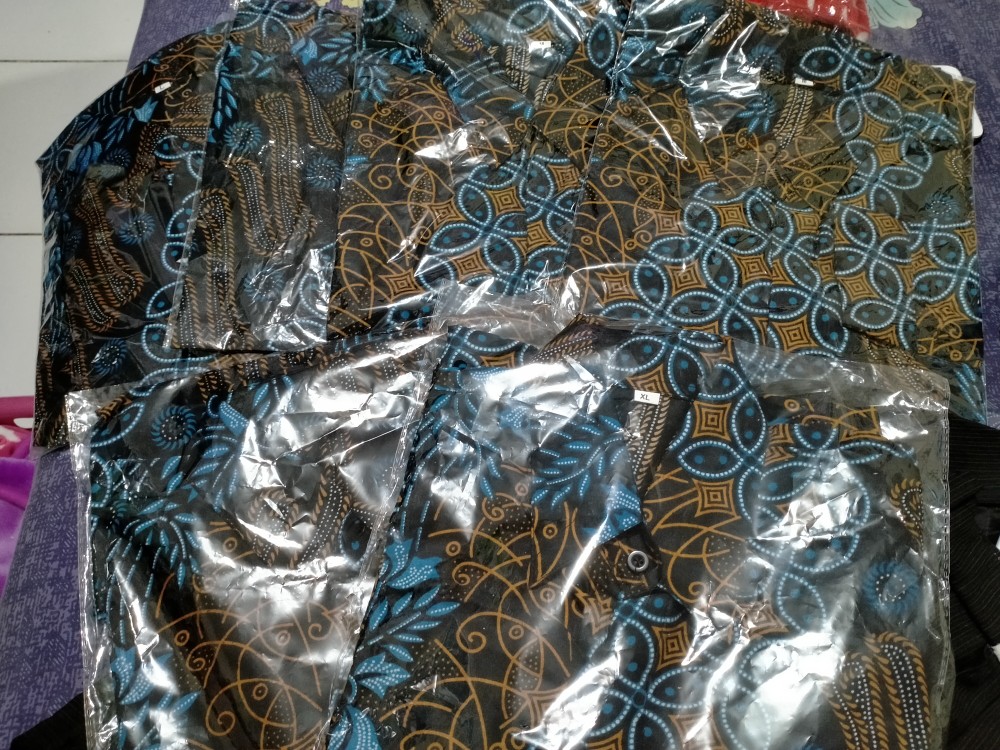 Bswart Batik Hrb026 Kenongo Hem Pendek Padi Pekalongan M L Xl Batik Pria Murah Modern Grosir