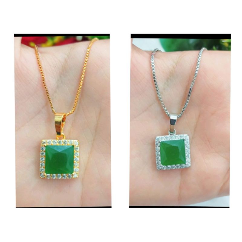 SB55. Kalung xuping wanita lapis emas dgn mata zircon UK 45 cm itali